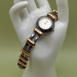 Vintage Monet Gold Silver Women's Watch, Japan Movement, NEEDS NEW BATTERY